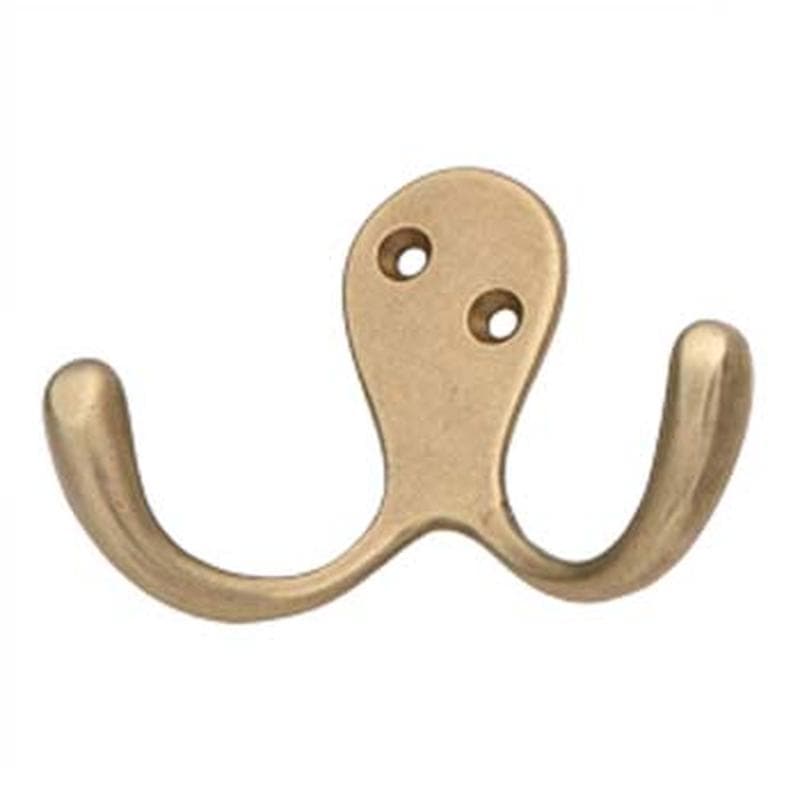 Appendiabiti stilizzato con gancio doppio in Ottone - Immagine 1