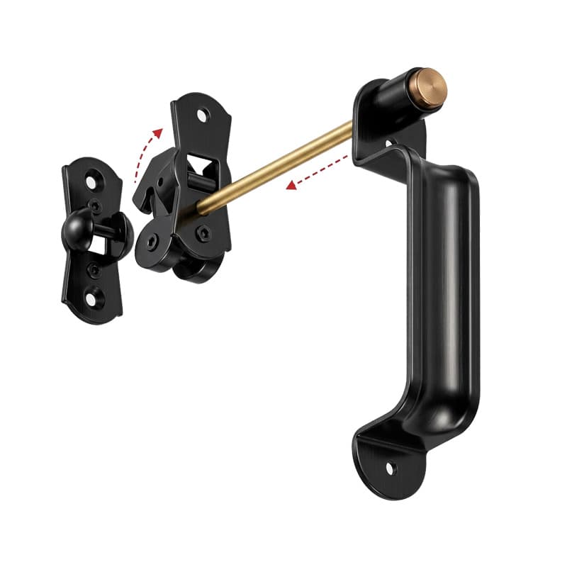 Fermapersiana a pulsante con maniglietta in Ferro - Immagine 1